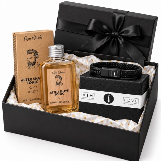 Σετ Δώρου με after shave tonic και δερμάτινο βραχιόλι 
