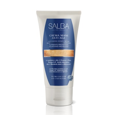 SALBA Hand cream anti-age (with UVA-UVB fIlters), κρέμα χεριών με αντηλιακά φίλτρα και υαλουρονικό οξύ, 75ml