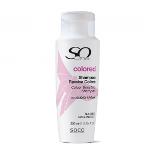 SoOne COLORED Professional Shampoo Ravviva Colore, Σαμπουάν για βαμμένα μαλλιά χωρίς Θειικά άλατα,  250 ml 