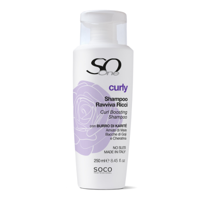 SoOne CURLY Professional Shampoo Ravviva Ricci, Σαμπουάν για μπούκλες χωρίς Θειικά άλατα, 250 ml 
