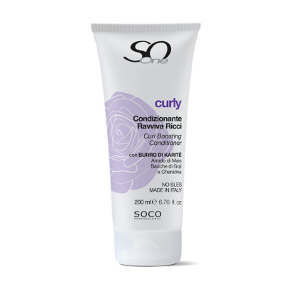 SoOne CURLY Professional Conditioner Ravviva Ricci, μαλακτική κρέμα για μπούκλες χωρίς Θειικά άλατα, 200 ml 