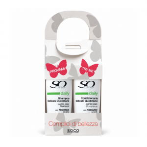 Travel set SoOne DAILY Professional Shampoo & Conditioner, Σετ ταξιδιού Σαμπουάν & Conditioner για όλους τους τύπους χωρίς Θειικά άλατα,  2 x 100ml 