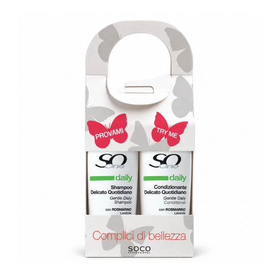 Travel set SoOne DAILY Professional Shampoo & Conditioner, Σετ ταξιδιού Σαμπουάν & Conditioner για όλους τους τύπους χωρίς Θειικά άλατα,  2 x 100ml 